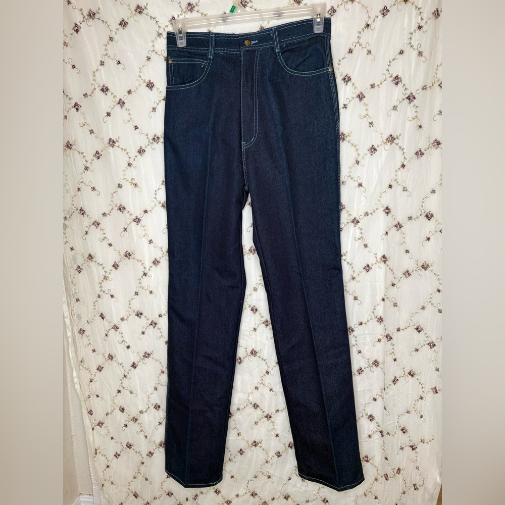 Source Unknown Men's Deep Blue Straight Jeans